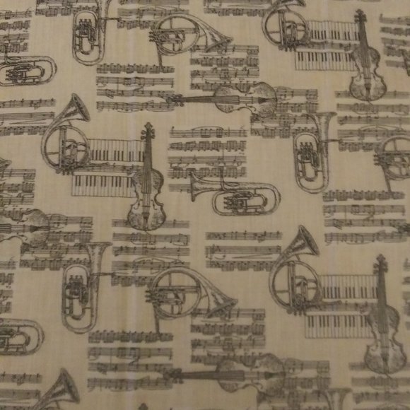 🍾   Table Runner Wine Bottles  🍇  Theme Reversible Musical Notes  🎵   🎻 - Picture 9 of 10